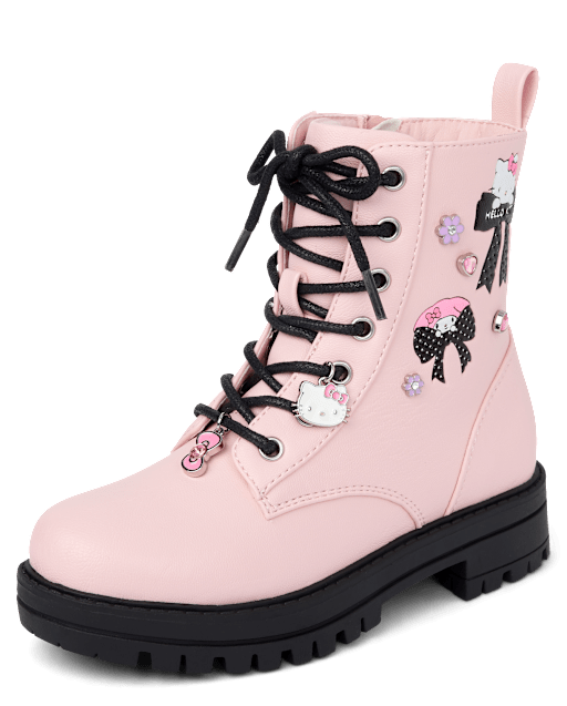 Girls Hello Kitty® And Friends Studded Combat Boots