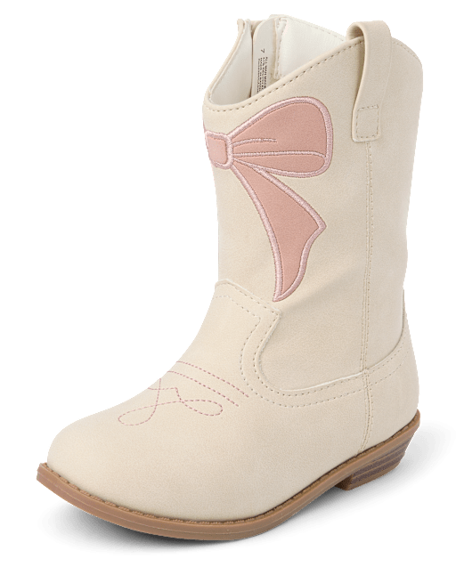 Toddler Girls Embroidered Bow Cowgirl Boots