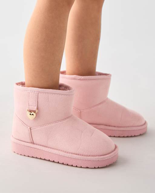 Toddler Girls Charm Teddy Boots