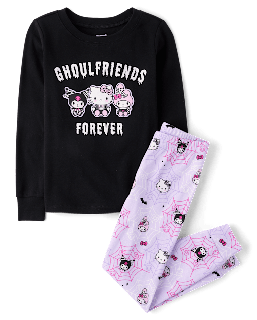 Girls Hello Kitty® And Friends Glow Halloween Snug Fit Cotton Pajamas