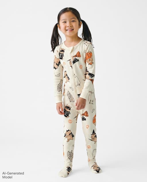 Baby And Toddler Halloween Capybara Snug Fit Cotton Footed One Piece Pajamas