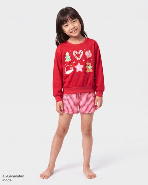 Girls Christmas Cookie Pajamas