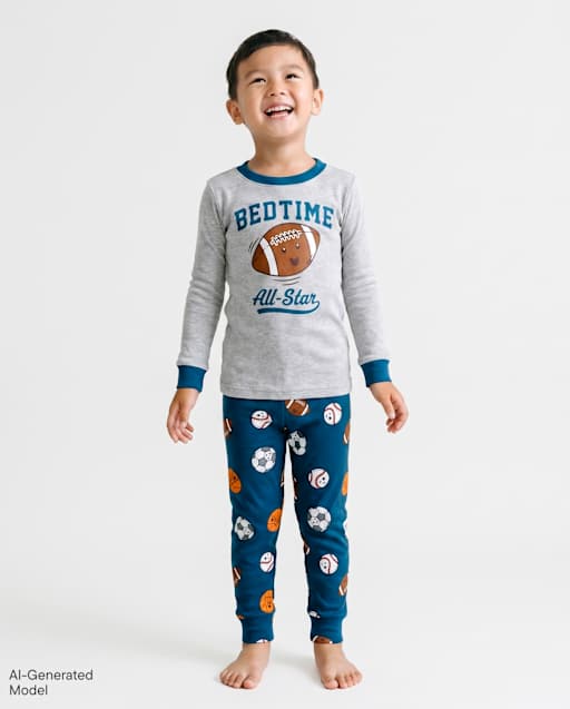 Baby And Toddler Boys Sports Snug Fit Cotton Pajamas