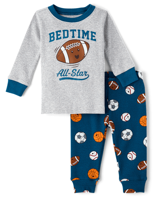 Baby And Toddler Boys Sports Snug Fit Cotton Pajamas