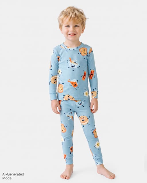 Baby And Toddler Boys Breakfast Snug Fit Cotton Pajamas