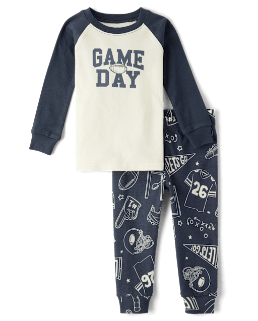 Baby And Toddler Boys Game Day Snug Fit Cotton Pajamas