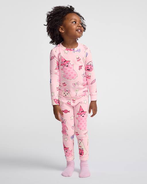 Baby And Toddler Girls Glow Ghost Snug Fit Cotton Pajamas