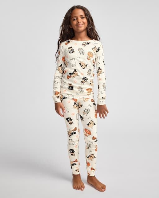 Kids Halloween Capybara Snug Fit Cotton Pajamas
