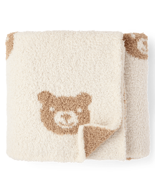 Baby Boys Bear Chenille Cozy Blanket