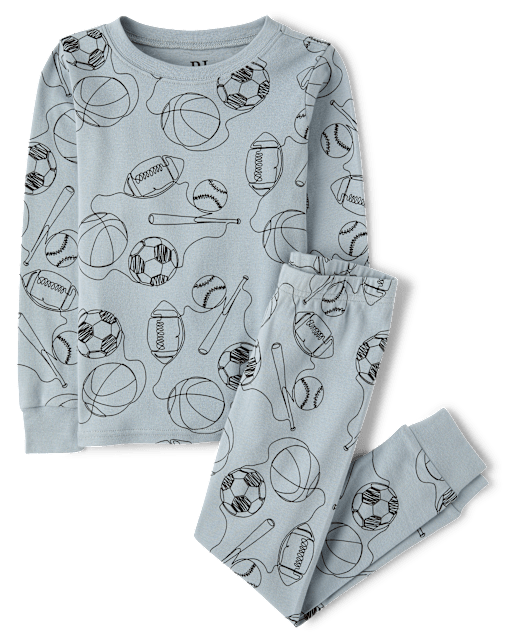 Boys Sports Snug Fit Cotton Pajamas