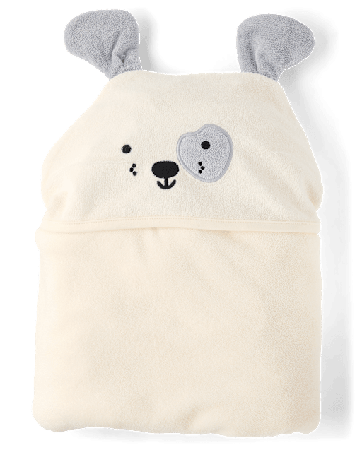 Baby Embroidered Dog Hooded Towel