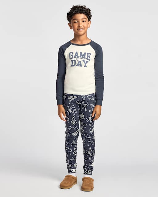 Boys Game Day Football Snug Fit Cotton Pajamas