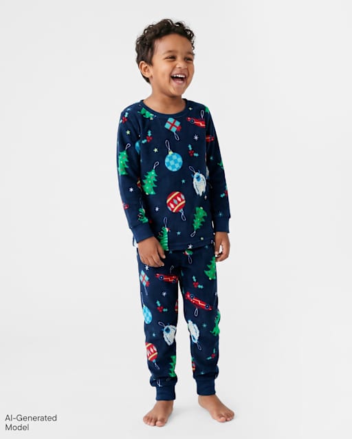 Pyjamas en velours pour bébés et petits garçons, décorations de Noël