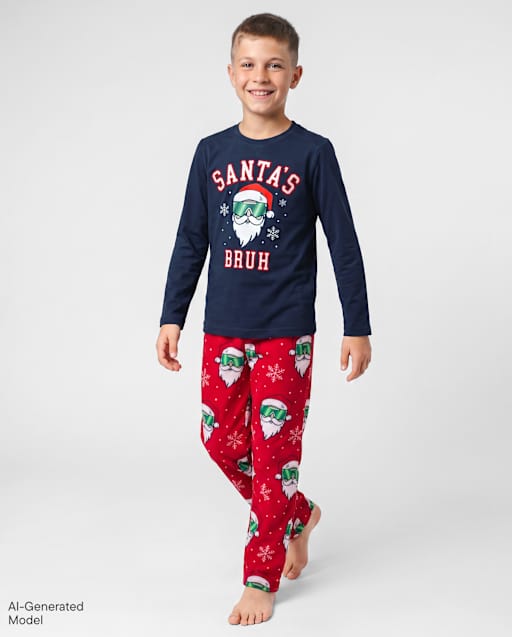 Boys Santa's Bruh Pajamas