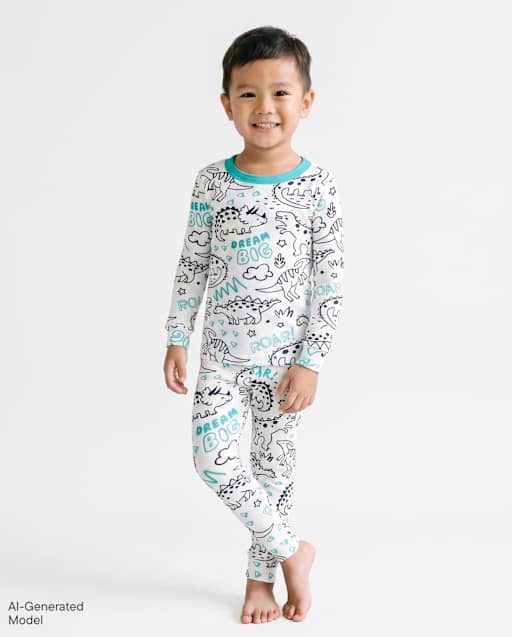 Baby And Toddler Dino Snug Fit Cotton Pajamas