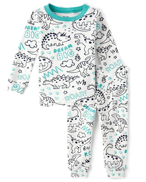 Baby And Toddler Dino Snug Fit Cotton Pajamas