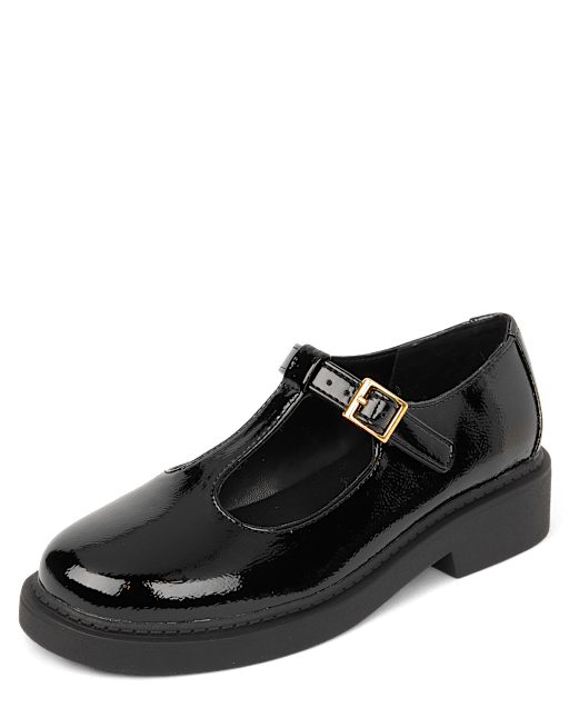 Girls Buckle T-Strap Mary Jane Shoes