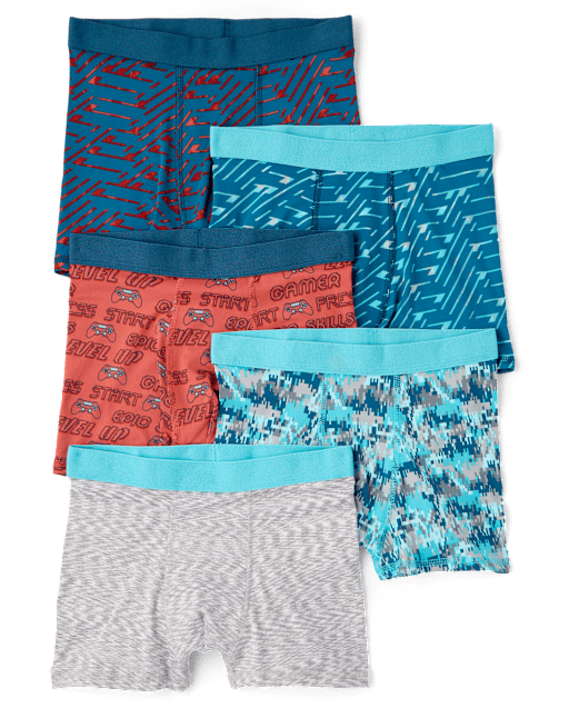 Boys Video Game Performance Boxer Brief Underwear 5-Pack