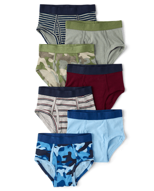 Boys Camo Brief Underwear 7-Pack