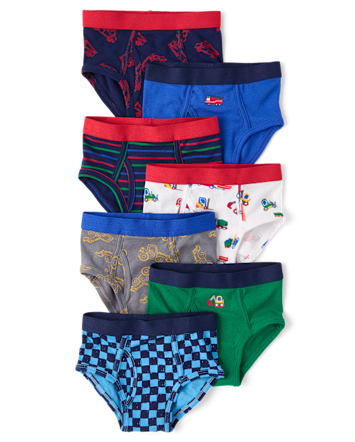 Toddler Boys Vehicle Brief Underwear 7-Pack