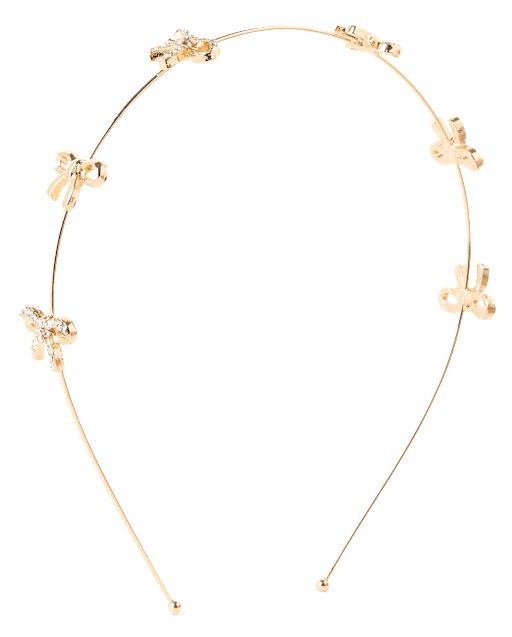Girls Rhinestone Bow Headband