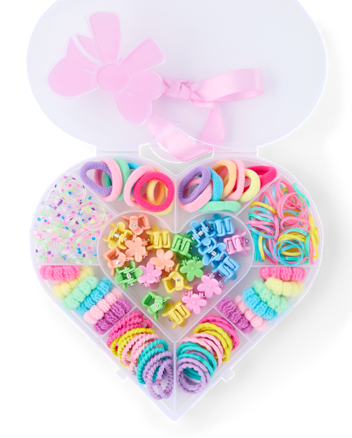 Girls Heart Hair Accessory Set