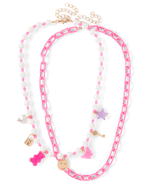 Girls Chain Charm Necklace 2-Pack