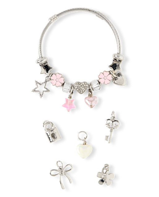 Girls DIY Charm Bracelet 10-Piece Set