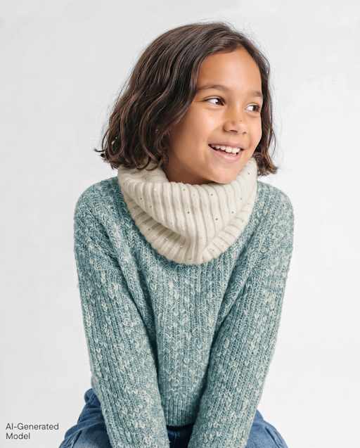 Cache-cou à paillettes pour filles