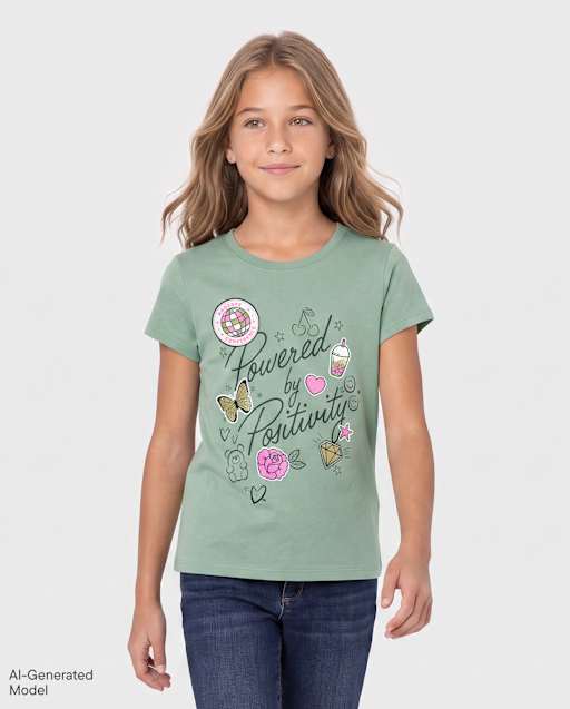 Girls Positivity Graphic Tee
