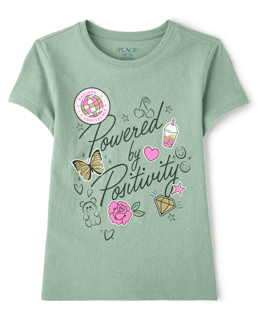 Girls Positivity Graphic Tee