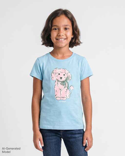 Girls Dog Graphic Tee