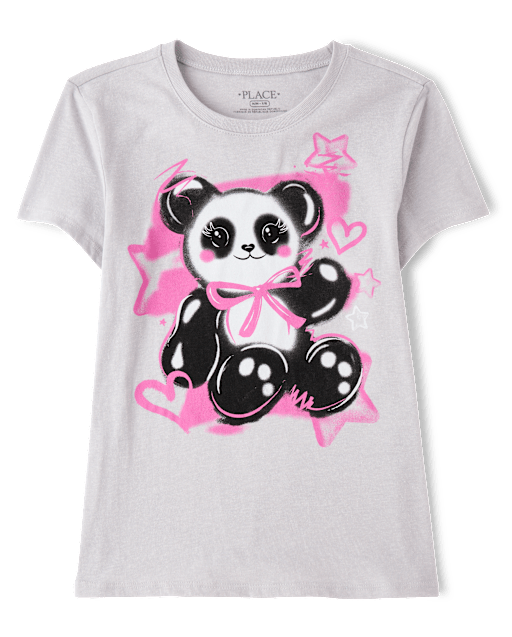 Girls Panda Graphic Tee