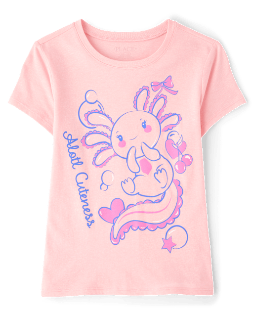 Girls Alotl Cuteness Graphic Tee