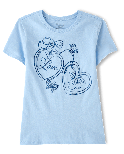 Girls Love Hearts Graphic Tee