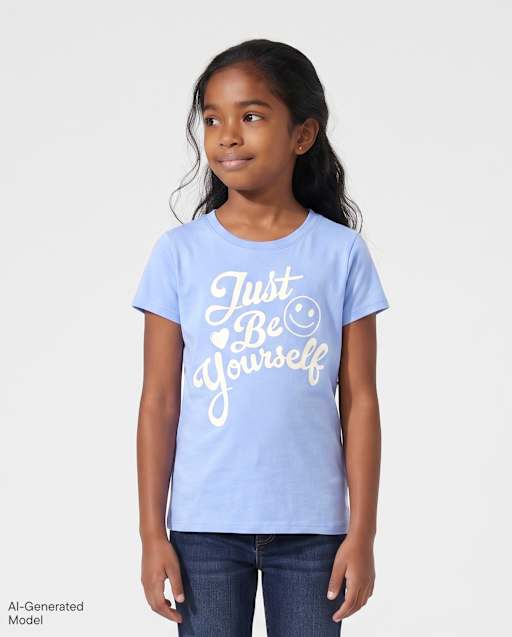 Girls Just Be Yourself Graphic Tee