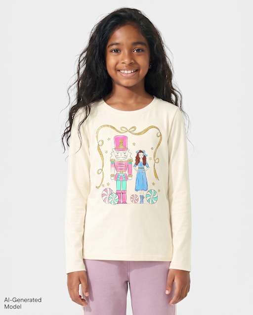 Girls Christmas Nutcracker Graphic Tee