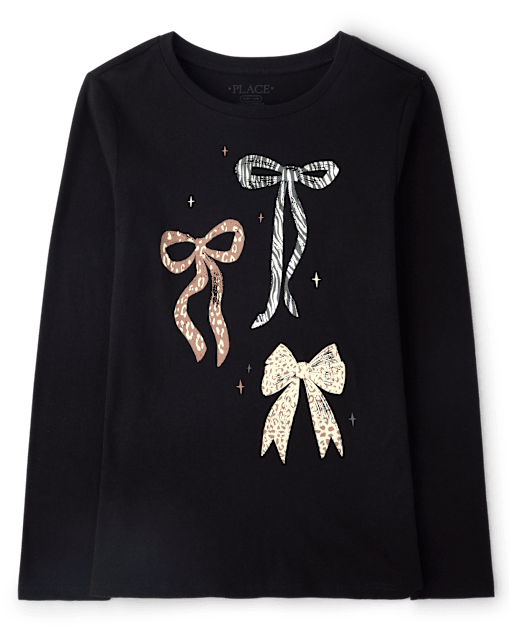 T-shirt graphique à nœuds pour filles