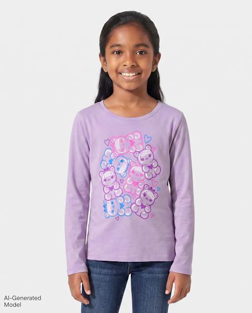 T-shirt graphique Oursons Bonbons pour Filles