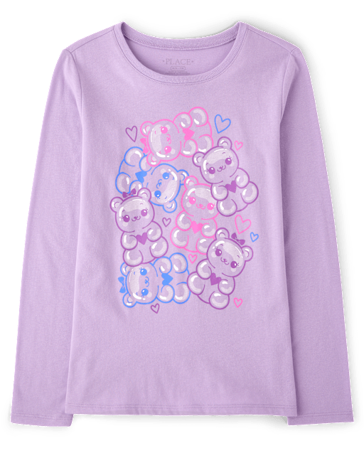 Girls Candy Bears Graphic Tee