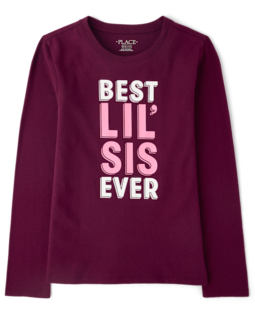 Girls Best Lil' Sis Ever Graphic Tee