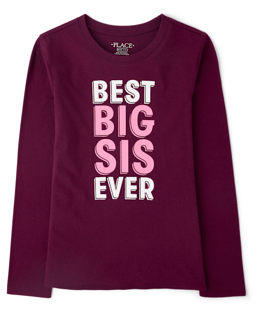 Girls Best Big Sis Ever Graphic Tee