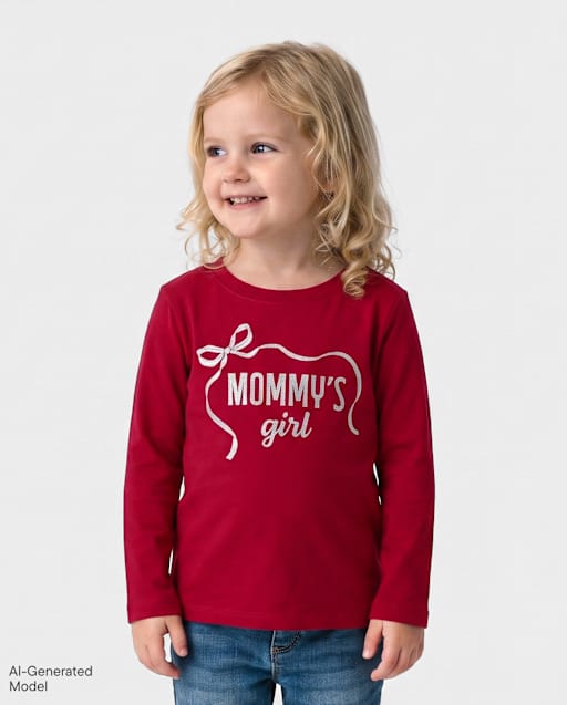 Baby And Toddler Girls Mommy's Girl Graphic Tee