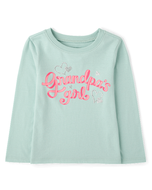 Baby And Toddler Girls Grandpa's Girl Graphic Tee