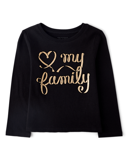 Baby And Toddler Girls Love My Family Graphic Tee