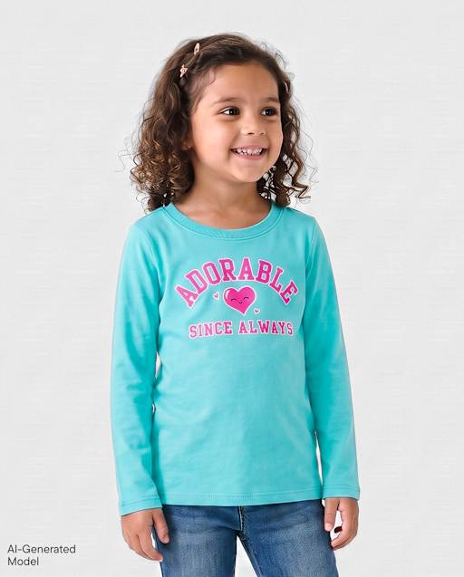 Baby And Toddler Girls Adorable Graphic Tee