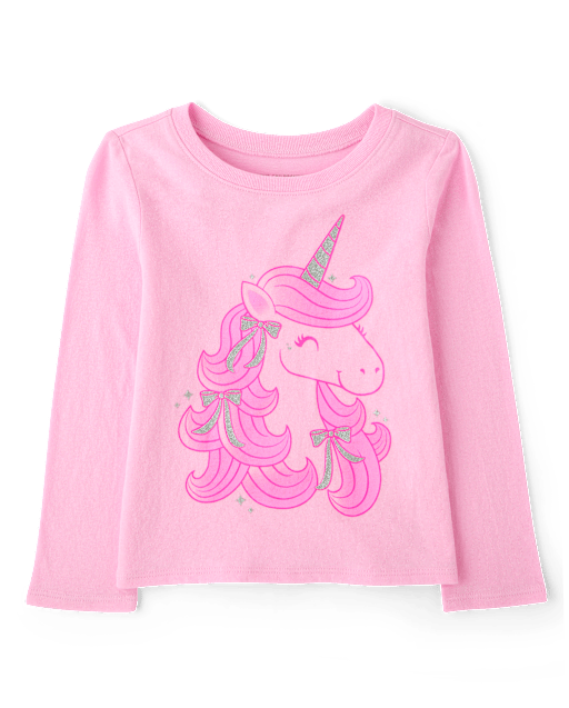 Baby And Toddler Girls Unicorn Graphic Tee
