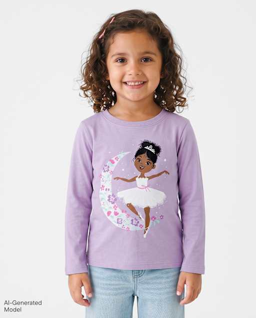 Baby And Toddler Girls Dancer Graphic Tee