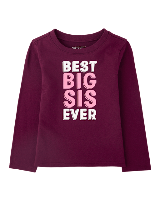 Baby And Toddler Girls Best Big Sis Ever Graphic Tee