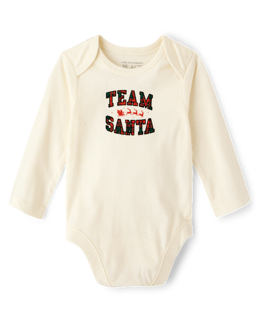 Baby Matching Family Christmas Team Santa Graphic Bodysuit